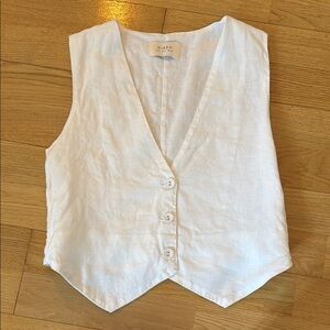 DISSH White Fitted Buttoned Blouse